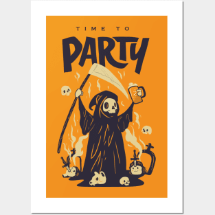 Grim reaper party Posters and Art